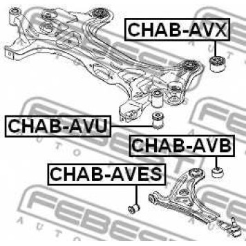 Подвеска рычага независимой подвески колеса FEBEST CHAB-AVES-1