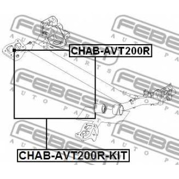 Втулка балки моста FEBEST CHAB-AVT200R-KIT-1
