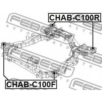Втулка балки моста FEBEST CHAB-C100F-1