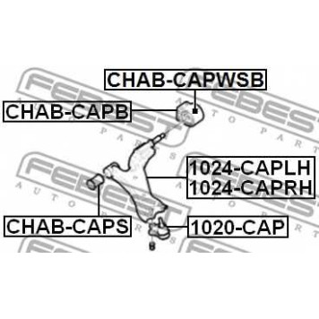 Подвеска рычага независимой подвески колеса FEBEST CHAB-CAPS-1
