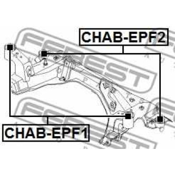 Втулка балки моста FEBEST CHAB-EPF1-1