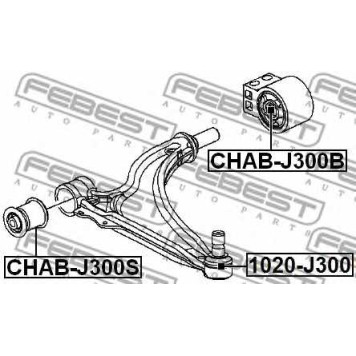 Подвеска рычага независимой подвески колеса FEBEST CHAB-J300B-1