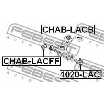 Подвеска рычага независимой подвески колеса FEBEST CHAB-LACFF-1