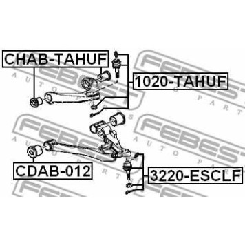Подвеска рычага независимой подвески колеса FEBEST CHAB-TAHUF-1