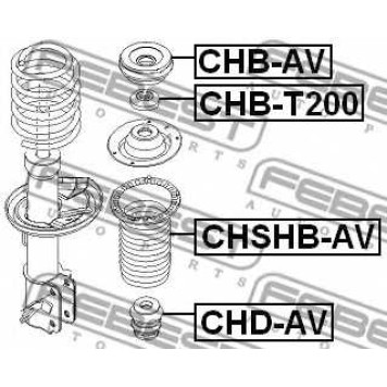 Подшипник опоры стойки амортизатора FEBEST CHB-T200-1