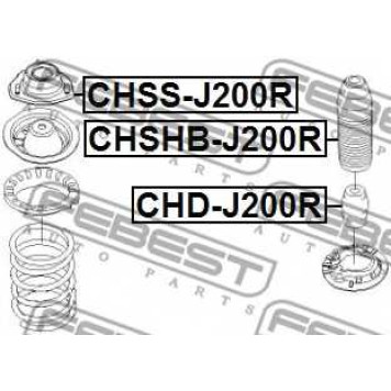 Амортизатор задний <b>FEBEST CHD-J200R</b>-1