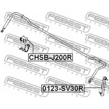 Опора стабилизатора FEBEST CHSB-J200R-1