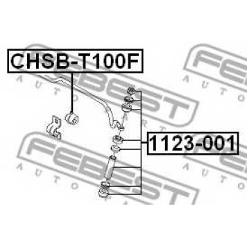 Опора стабилизатора FEBEST CHSB-T100F-1
