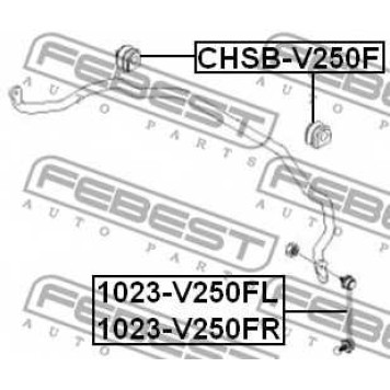 Опора стабилизатора FEBEST CHSB-V250F-1