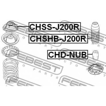 Подвеска амортизатора FEBEST CHSS-J200R-1