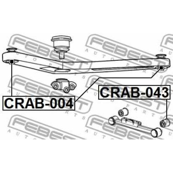Подвеска рычага независимой подвески колеса FEBEST CRAB-004-1