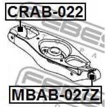Подвеска рычага независимой подвески колеса FEBEST CRAB-022-1