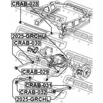 Подвеска рычага независимой подвески колеса FEBEST CRAB-028-1
