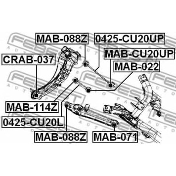 Подвеска рычага независимой подвески колеса FEBEST CRAB-037-1