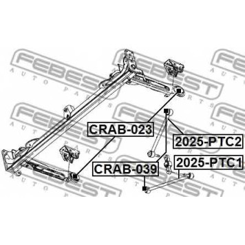 Подвеска рычага независимой подвески колеса FEBEST CRAB-039-1