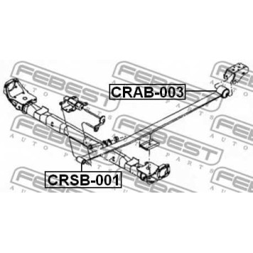 Втулка листовой рессоры FEBEST CRSB-001-1