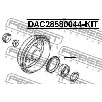 Комплект подшипника ступицы колеса FEBEST DAC28580044-KIT-1