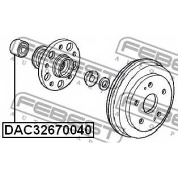 Подшипник ступицы колеса FEBEST DAC32670040-1