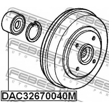 Подшипник ступицы колеса FEBEST DAC32670040M-1