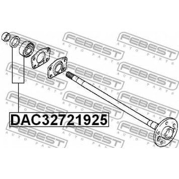 Подшипник приводного вала FEBEST DAC32721925-1