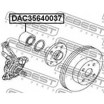Подшипник ступицы колеса FEBEST DAC35640037-1