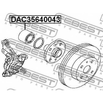 Подшипник ступицы колеса FEBEST DAC35640043-1