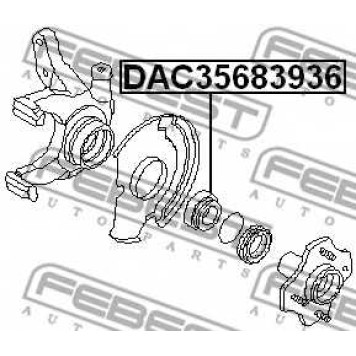 Подшипник ступицы колеса FEBEST DAC35683936-1
