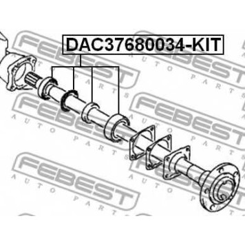 Комплект подшипника ступицы колеса FEBEST DAC37680034-KIT-1
