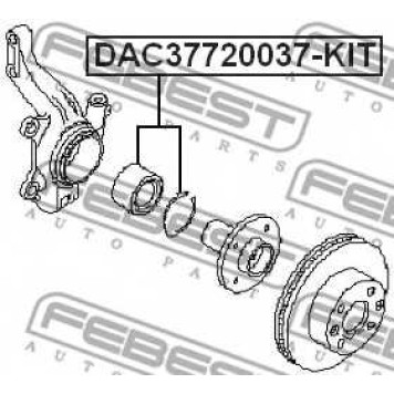 Подшипник ступицы колеса FEBEST DAC37720037-KIT-1