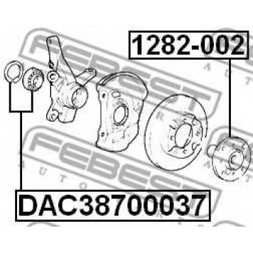 Подшипник ступицы колеса FEBEST DAC38700037-1