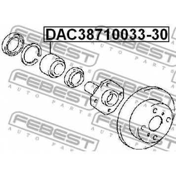 Подшипник ступицы колеса FEBEST DAC38710033-30-1