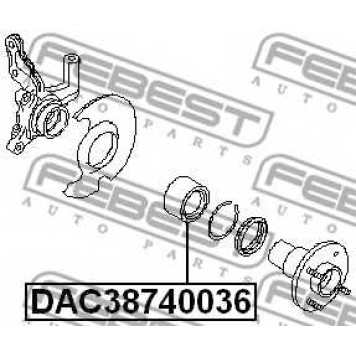 Подшипник ступицы колеса FEBEST DAC38740036-1