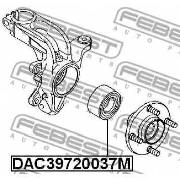Подшипник ступицы колеса FEBEST DAC39720037M-1