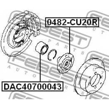 Подшипник ступицы колеса FEBEST DAC40700043-1