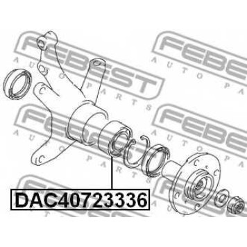 Подшипник ступицы колеса FEBEST DAC40723336-1
