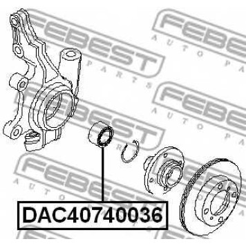 Подшипник ступицы колеса FEBEST DAC40740036-1