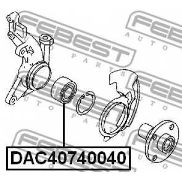 Подшипник ступицы колеса FEBEST DAC40740040-1