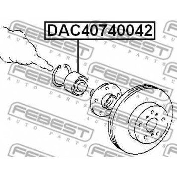 Подшипник ступицы колеса FEBEST DAC40740042-1