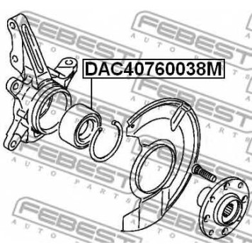 Подшипник ступицы колеса FEBEST DAC40760038M-1