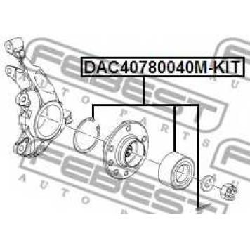 Подшипник ступицы колеса FEBEST DAC40780040M-KIT-1