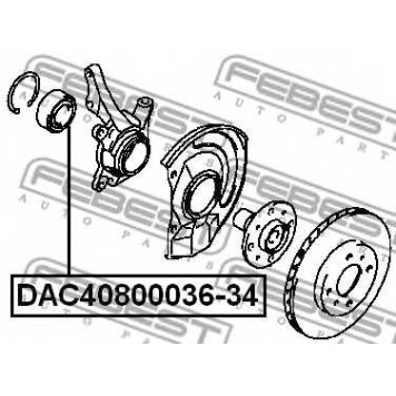 Подшипник ступицы колеса FEBEST DAC40800036-34-1
