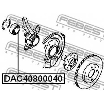 Подшипник ступицы колеса FEBEST DAC40800040-1