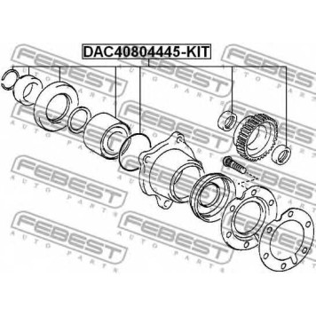 Комплект подшипника ступицы колеса FEBEST DAC40804445-KIT-1