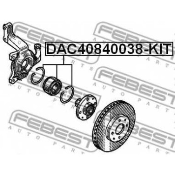 Комплект подшипника ступицы колеса FEBEST DAC40840038-KIT-1