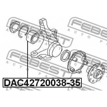 Подшипник ступицы колеса FEBEST DAC42720038-35-1