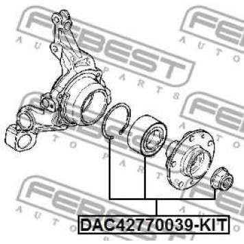 Комплект подшипника ступицы колеса FEBEST DAC42770039-KIT-1
