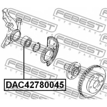 Подшипник ступицы колеса FEBEST DAC42780045-1