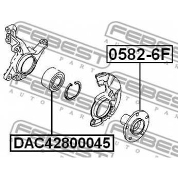 Подшипник ступицы колеса FEBEST DAC42800045-1