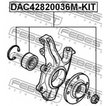 Подшипник ступицы колеса FEBEST DAC42820036M-KIT-1