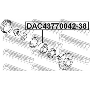 Подшипник ступицы колеса FEBEST DAC43770042-38-1
